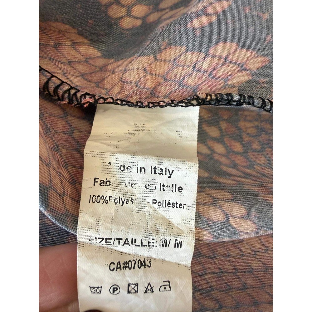 Talia Benson Red‎ Blue Snakeskin Print Wrap Maxi Dress Made in Italy Size M - Picture 8 of 8